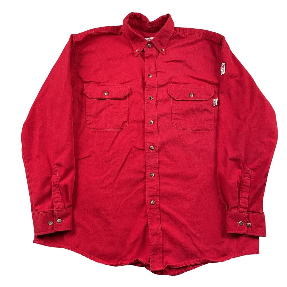 Tyndale Arc Rated Flame Resistant Shirt Mens‎ XXL Red Button Down